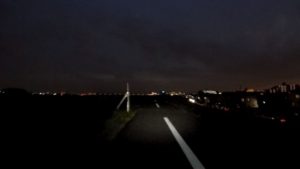 江戸川サイクリングロード　夜間