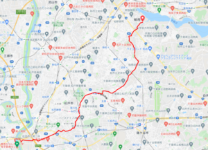 東京　手賀沼　ルート　自転車